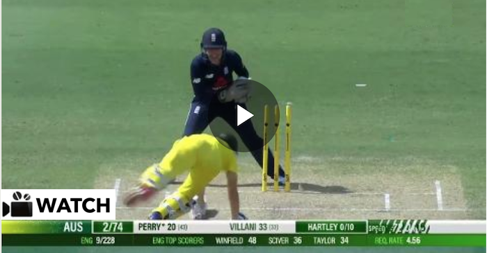WATCH: Sarah Taylor’s sharp stumping sends Ellyse Perry packing