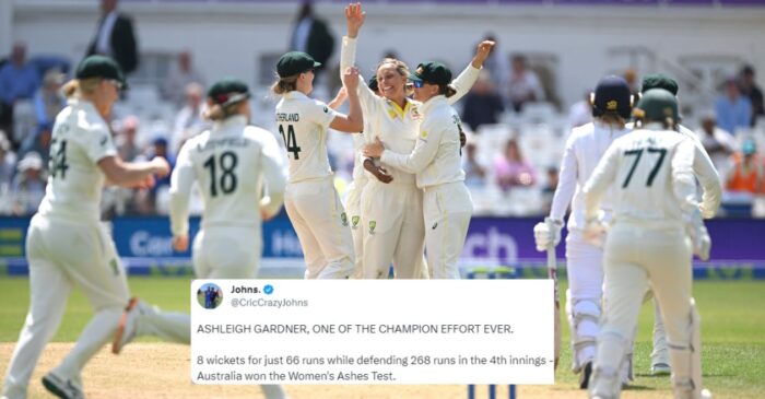 Twitter erupts as Ashleigh Gardner leads Australia to emphatic win in the one-off Women’s Ashes Test
