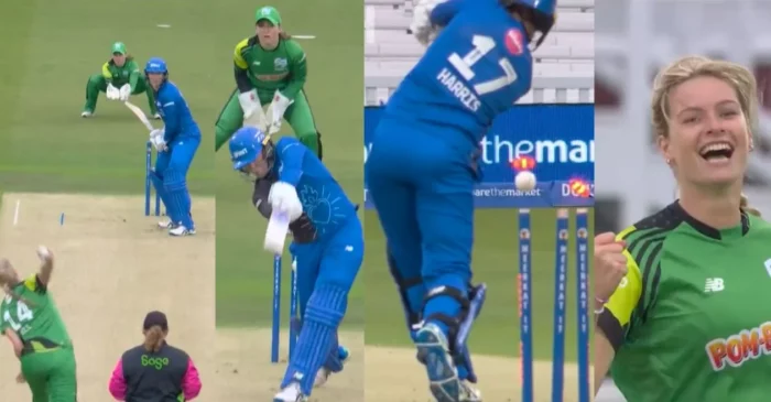 WATCH: Lauren Bell cleans up Grace Harris with peach of a delivery during Southern Brave’s victory over London Spirit – The Hundred Women 2023