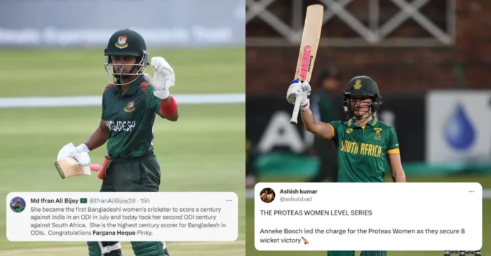 Twitter reactions: Fargana Hoque’s ton in vain as Anneke Bosch guides South Africa to series-levelling win over Bangladesh in 2nd Women’s ODI