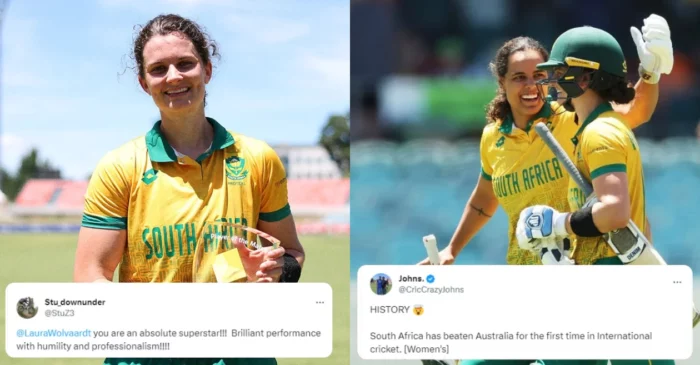 Twitter reactions: Laura Wolvaardt leads South Africa to historic first win over Australia Women in 2nd T20I to level the series