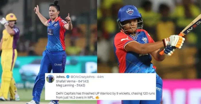Twitter reactions: Marizanne Kapp, Shafali Verma sizzle as Delhi Capitals steamroll UP Warriorz in WPL 2024