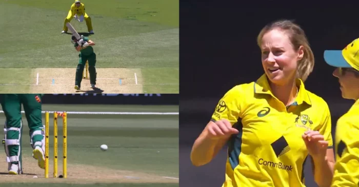 WATCH: Ellyse Perry bowls a spectacular delivery to dismiss Tazmin Brits as Australia clinches victory over South Africa in Adelaide ODI
