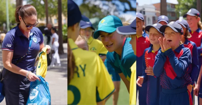 Ellyse Perry meets young girl cricketers for belated celebration of 300th game; video of the heartwarming interaction goes viral