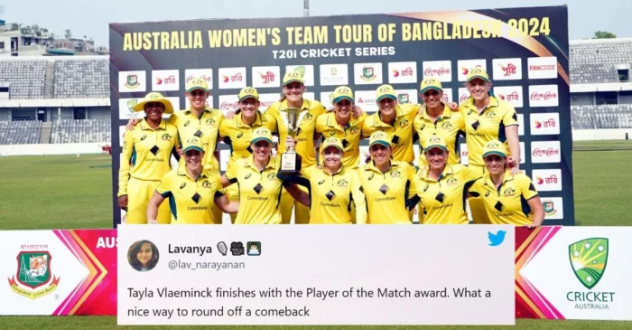 Twitter reactions: Tayla Vlaeminck’s brilliant bowling helps Australia whitewash Bangladesh in the Women’s T20I series