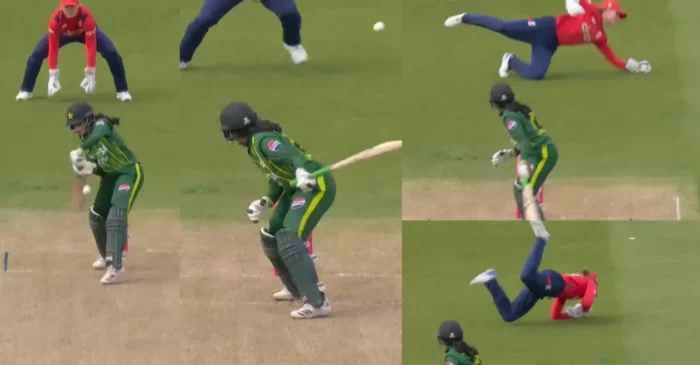 WATCH: Amy Jones plucks a screamer to dismiss Gull Feroza as England crush Pakistan in 1st Women’s T20I