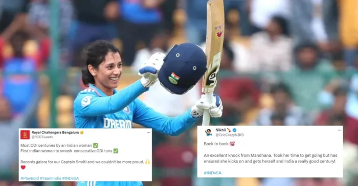 IN-W vs SA-W: Fans erupt as Smriti Mandhana hammers her second consecutive century; equals Mithali Raj’s long-standing record