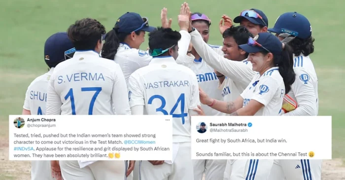 Fans go wild as India thrash South Africa by 10 wickets in the One-off Test