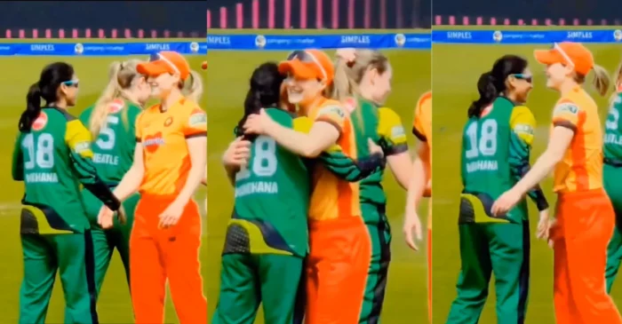 WATCH: Ellyse Perry warmly hugs Smriti Mandhana after Birmingham Phoenix vs Southern Brave’s game | The Hundred Women 2024