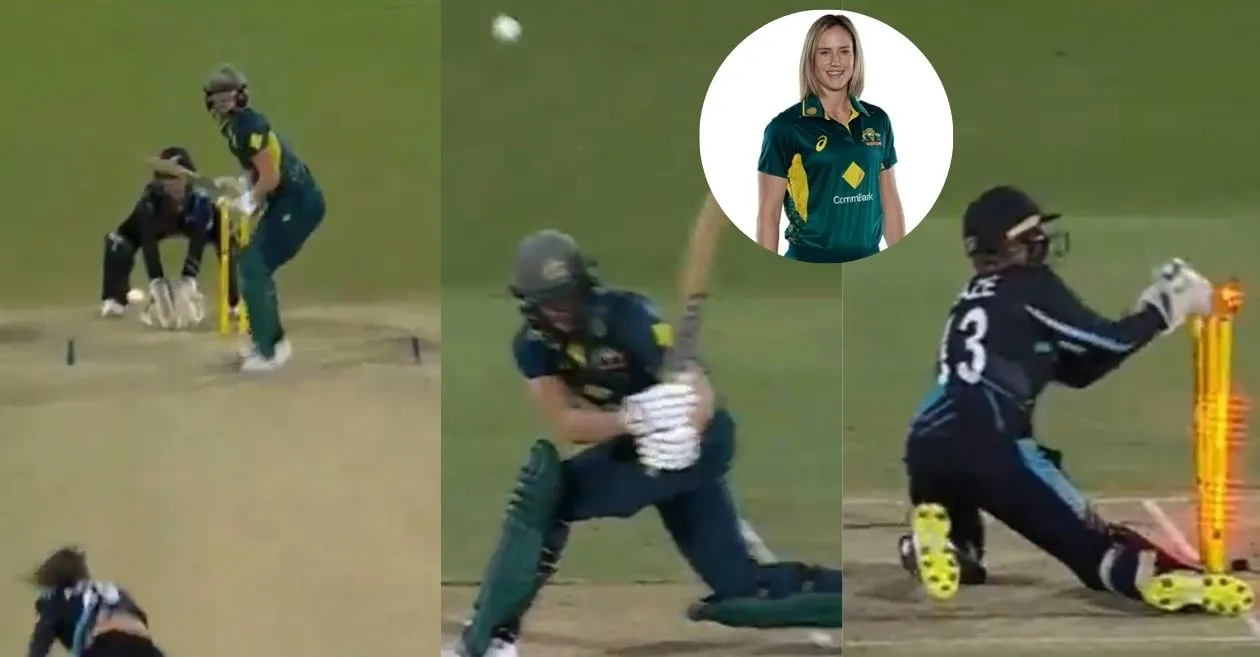 WATCH: Ellyse Perry entangles herself in the comedy of errors to lose her wicket in AUS-W vs NZ-W 2nd T20I