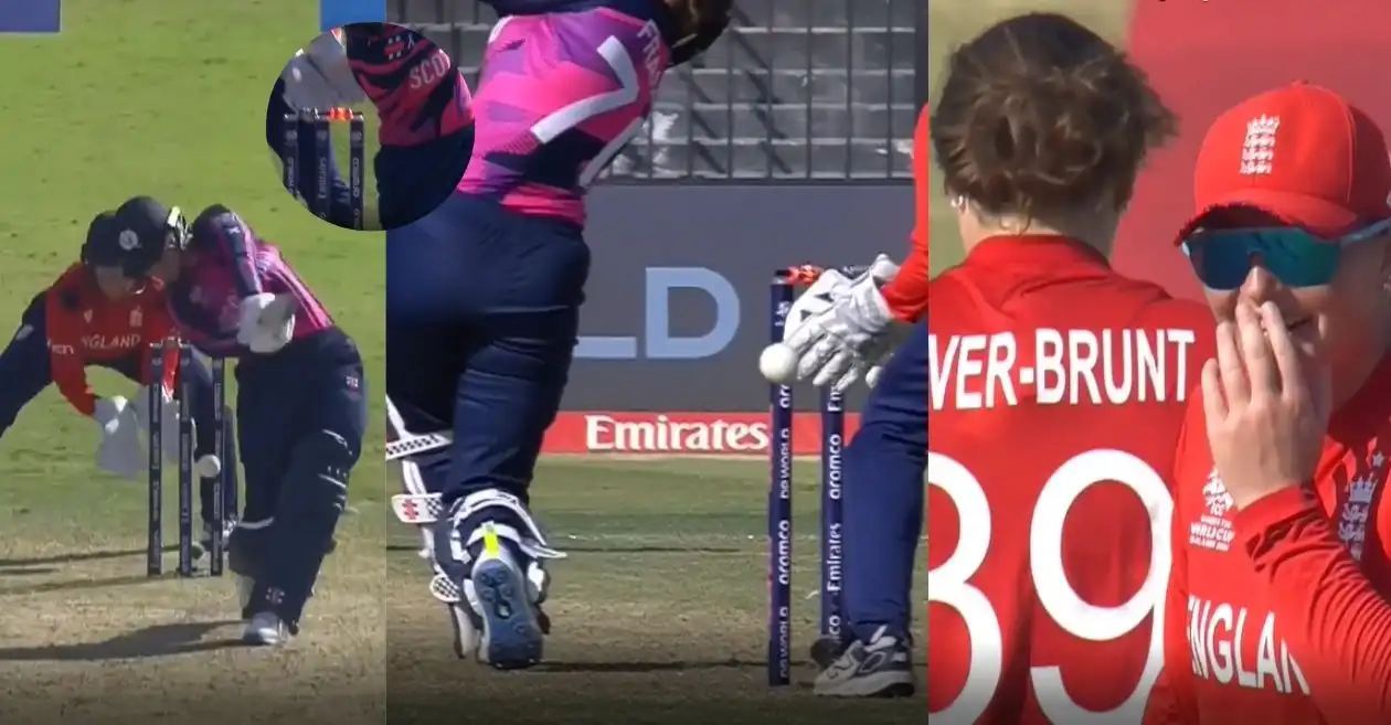 WATCH: Katherine Fraser survives as bails don’t come off after Nat Sciver-Brunt’s delivery hit stumps in Women T20 World Cup 2024