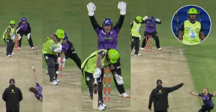 WBBL 2024 [WATCH]: Molly Strano’s stunning delivery knocks out Chamari Athapaththu for a golden duck