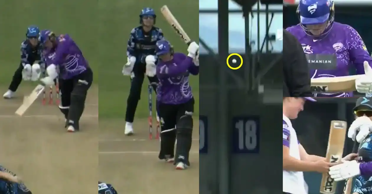 WBBL 2024 [WATCH]: Lizelle Lee breaks her bat with a no-look six in HBH vs ADS clash