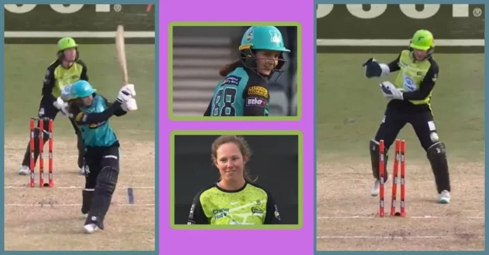 WATCH: Samantha Bates takes revenge by dismissing Charli Knott after being hit for a monstrous six in the WBBL 2024