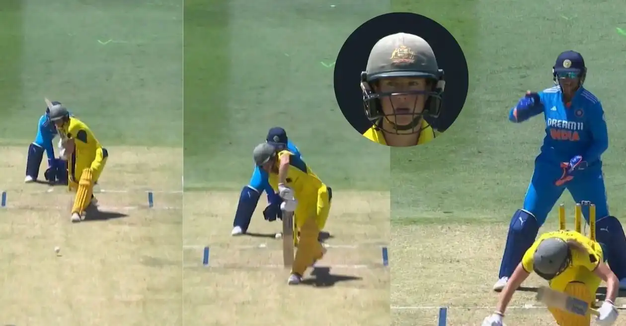 AUS vs IND [WATCH]: Arundhati Reddy gets rid of Ellyse Perry with a jaffa during 3rd Women’s ODI