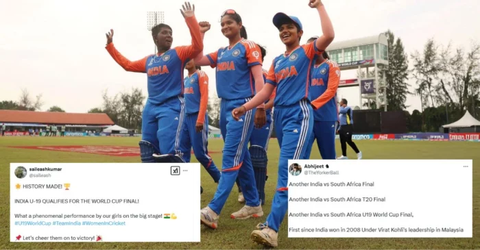 Twitter reactions: A dominant display from the young guns put India in the finals of the U-19 Women’s T20 World Cup 2025