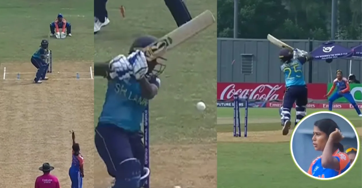 WATCH: RCB’s new recruit VJ Joshitha rattles Sanjana Kavindi’s stumps with an unplayable delivery | U19 Women’s T20 World Cup 2025