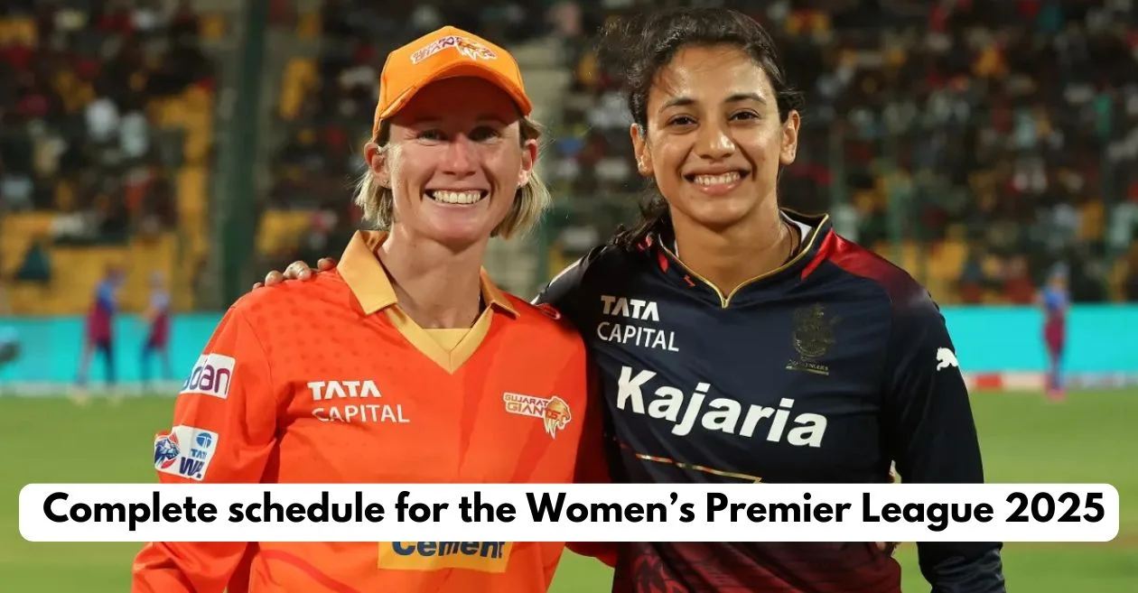 Women’s Premier League: Complete schedule for WPL 2025; Royal Challengers Bengaluru will battle Gujarat Giants in the opener