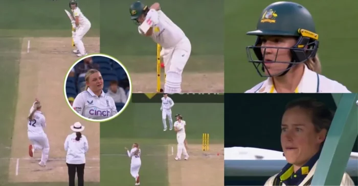 AUS vs ENG [WATCH]: Ryana MacDonald-Gay cleans up Annabel Sutherland on Day 2 of pink-ball Test | Women’s Ashes 2025