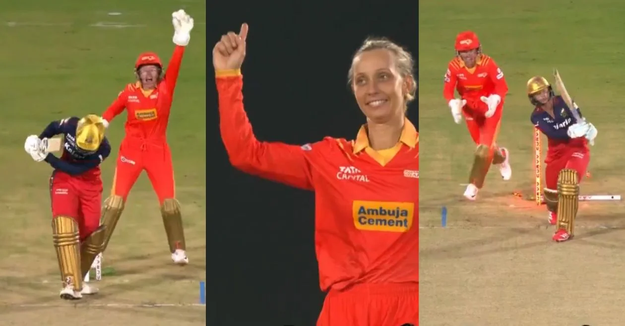 WPL 2025 [WATCH]: Ashleigh Gardner stuns RCB by removing Smriti Mandhana and Danni Wyatt-Hodge in a single over