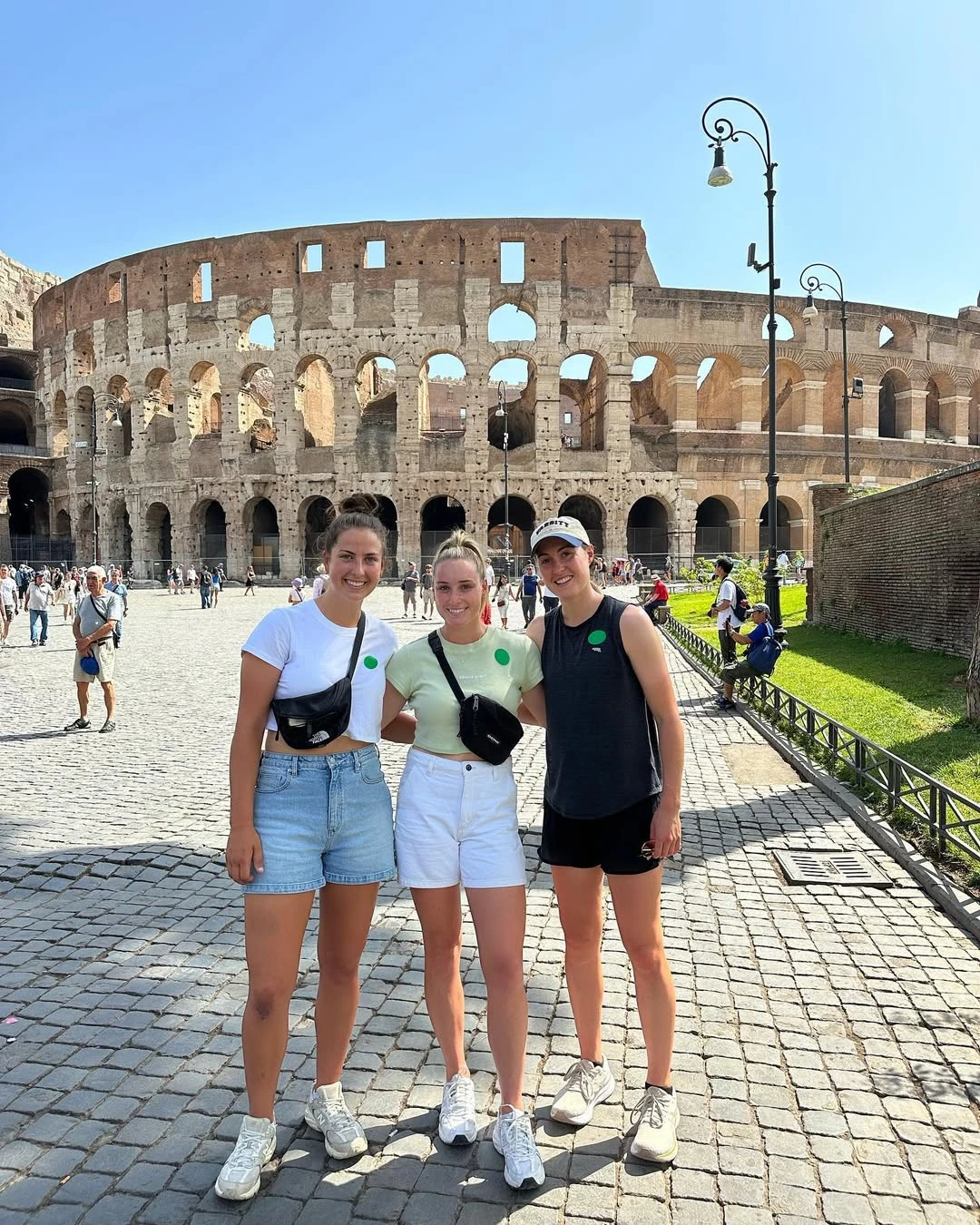 Nicole Faltum with her friends on trip to Italy