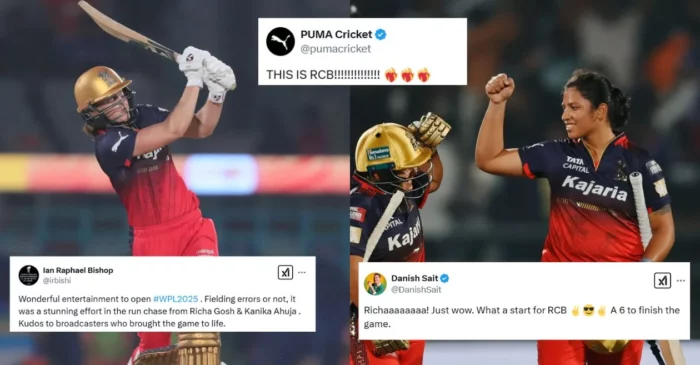 WPL 2025 [Twitter reactions]: Ellyse Perry and Richa Ghosh power RCB to a historic win against Gujarat Giants