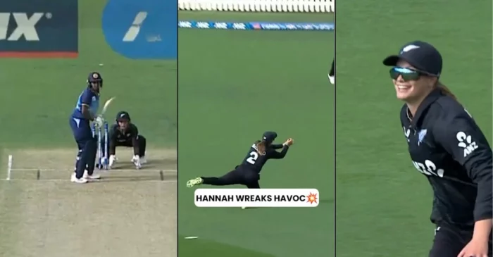 NZ-W vs SL-W [WATCH]: Emma McLeod takes a breathtaking catch to dismiss Achini Kulasuriya in the 2nd ODI