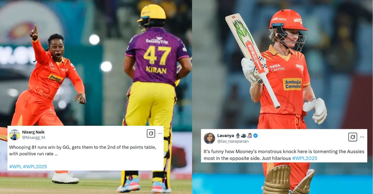 Netizens erupt as Beth Mooney’s brilliant knock helps Gujarat Giants crush UP Warriorz by 81 runs