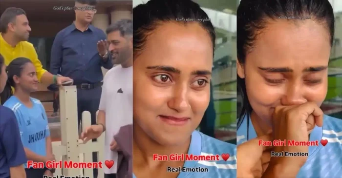 WATCH: Jharkhand women cricketer gets emotional after meeting Indian legend MS Dhoni