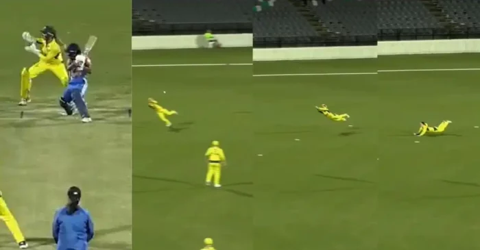 AUS-A vs IND-A [WATCH]: Courtney Webb plucks a gravity-defying catch to dismiss Uma Chetry in 1st Women’s T20