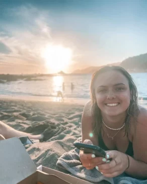 the beach on a Monday night