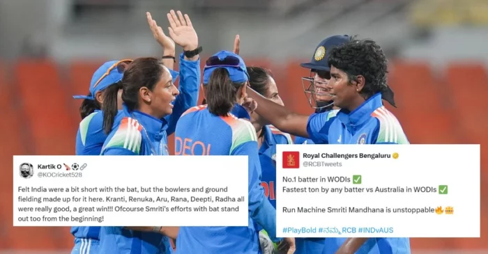 Fans go wild as India humiliate Australia with historic defeat in second Women’s ODI to level the series 1-1